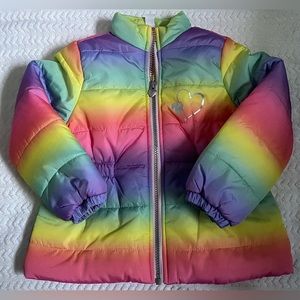New Kids Headquarters Rainbow Puffer Jacket